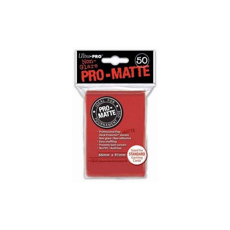 UltraPro - Bustine protettive trasparenti 66x91 - PRO MATTE Retro ROSSO (50 bustine) UPR82650