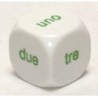 Dado a 6 facce Numeri in lettere ITA (Grosso) - K15214
