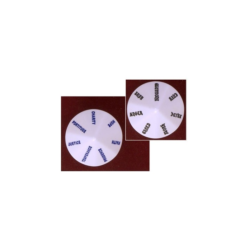 Dado a 14 facce Vizi e Virtù ENG (Grosso) - K17624