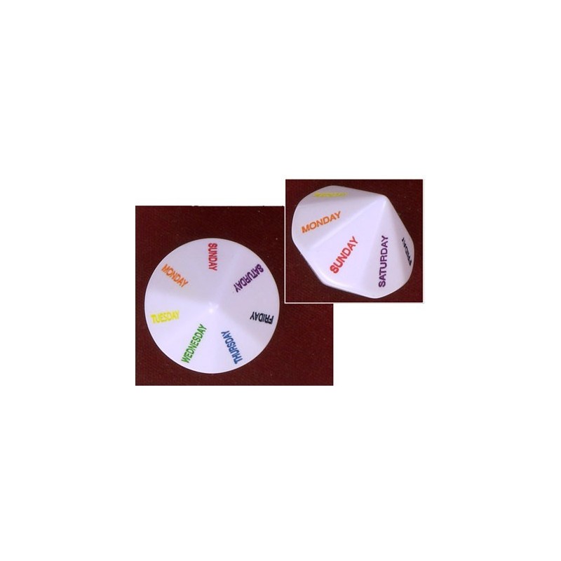 Dado a 14 facce Giorni della settimana ENG (Grosso) - K17623