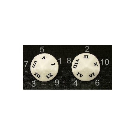 Dado a 10 facce Numeri Romani - K13716
