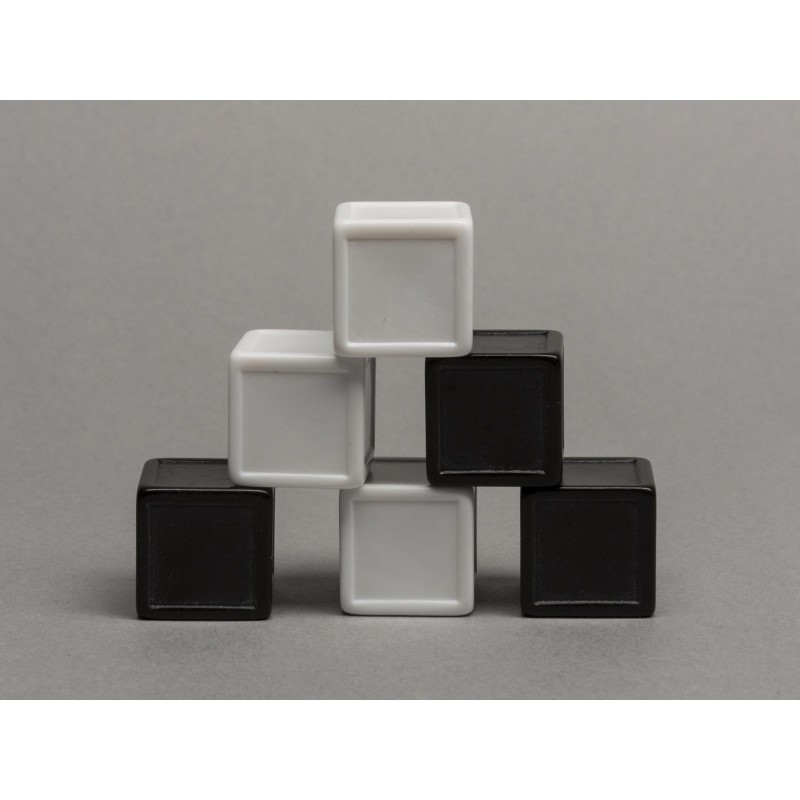 Dado scavato a 6 facce senza numeri (Bianco)