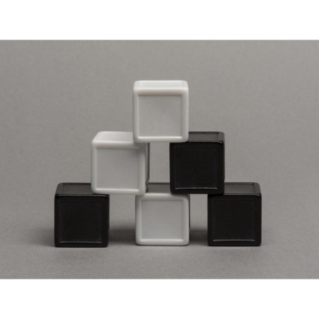 Dado scavato a 6 facce senza numeri (Bianco)