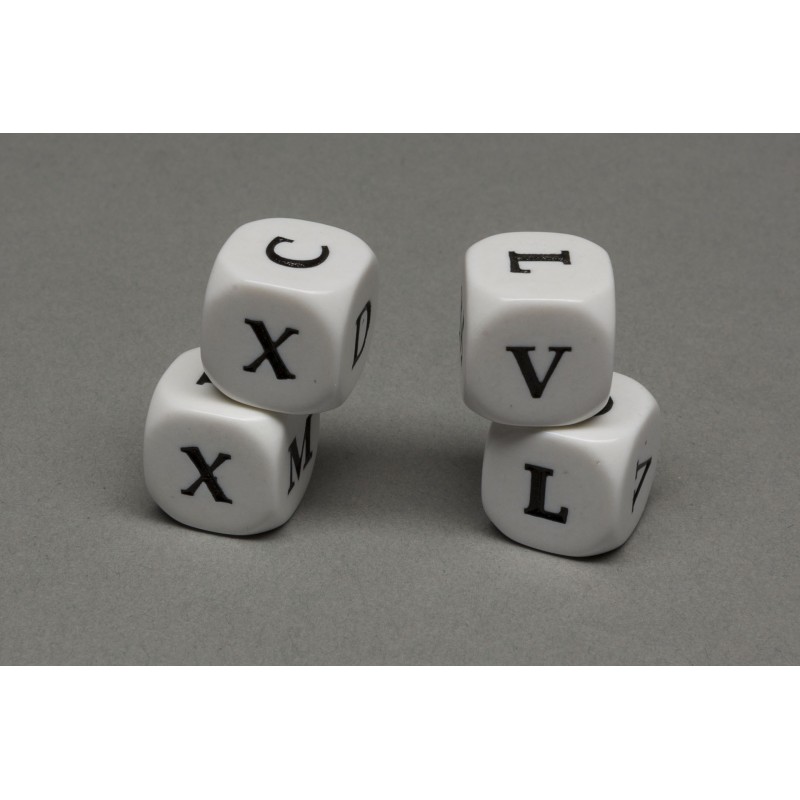 Dado a 6 facce Numeri Romani V-D-C-L-M-X - K09967