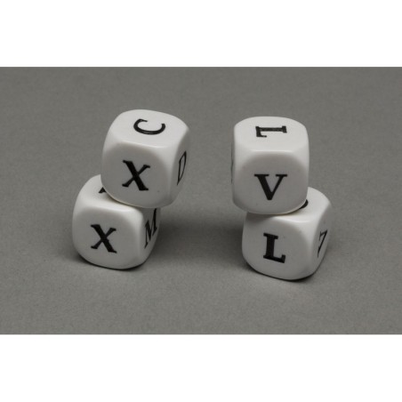 Dado a 6 facce Numeri Romani V-D-C-L-M-X - K09967