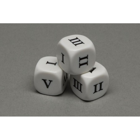Dado a 6 facce Numeri Romani I-VI - K09966