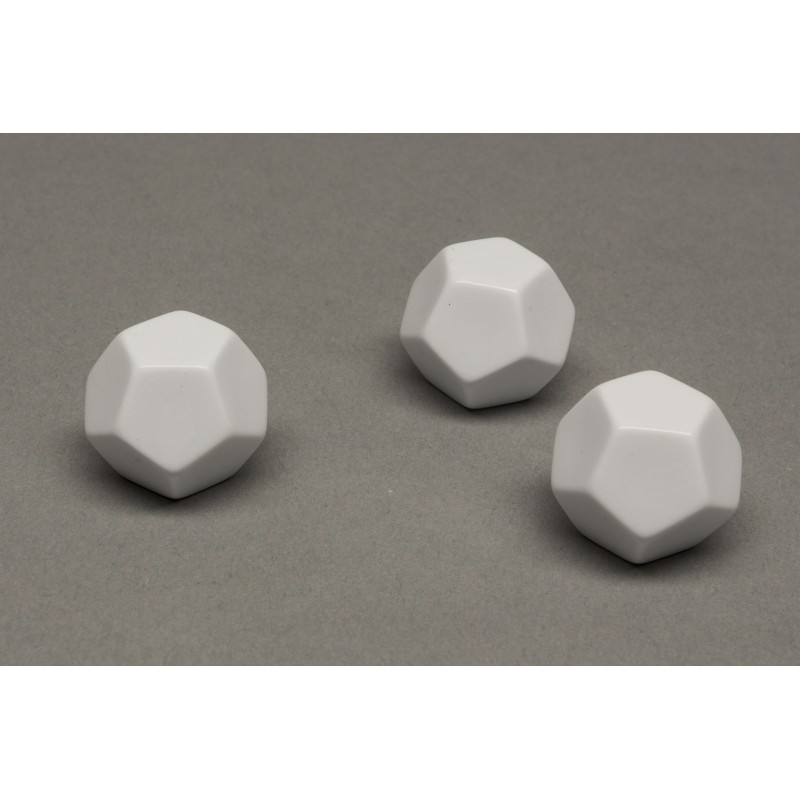 Dado a 12 facce piccolo senza numeri (bianco)