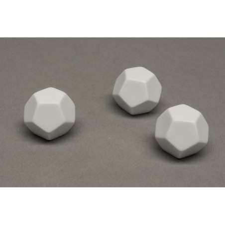 Dado a 12 facce piccolo senza numeri (bianco)