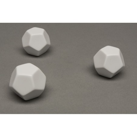Dado a 12 facce grande senza numeri (bianco)