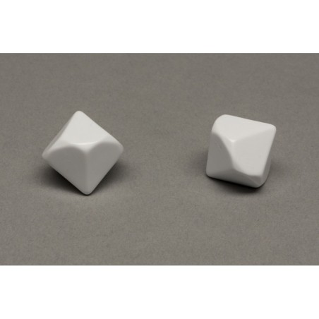 Dado a 10 facce senza numeri (bianco)