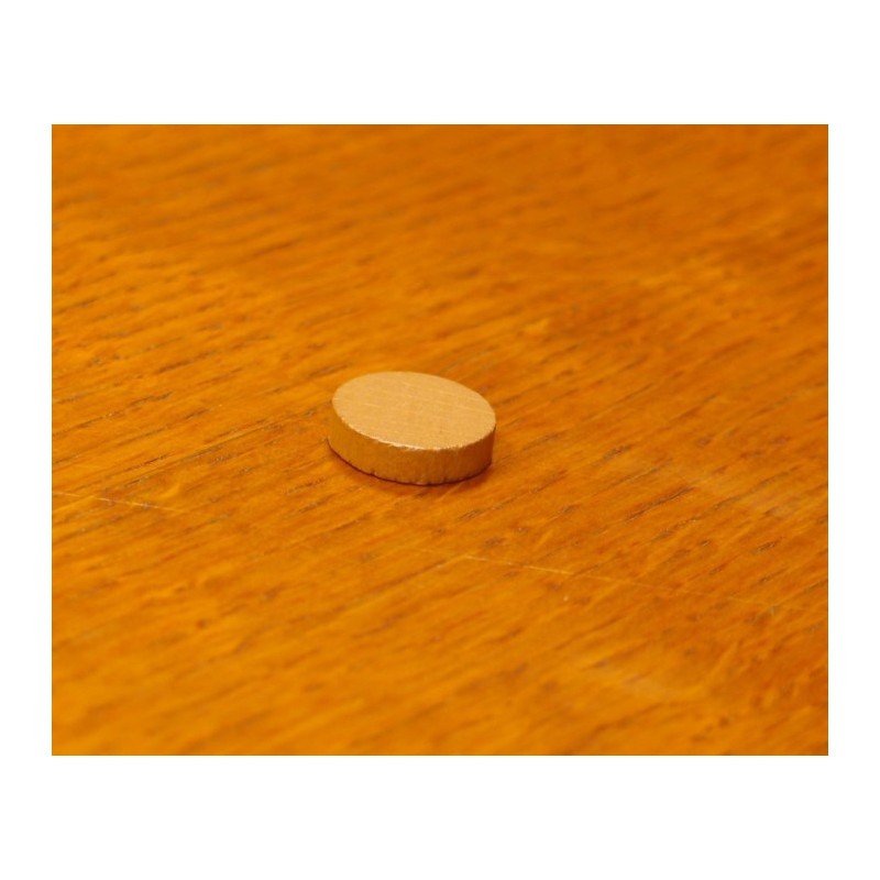 Token rotondo 15x4mm marrone chiaro