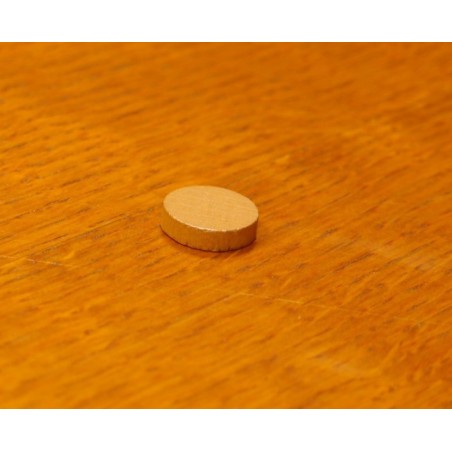 Token rotondo 15x4mm marrone chiaro