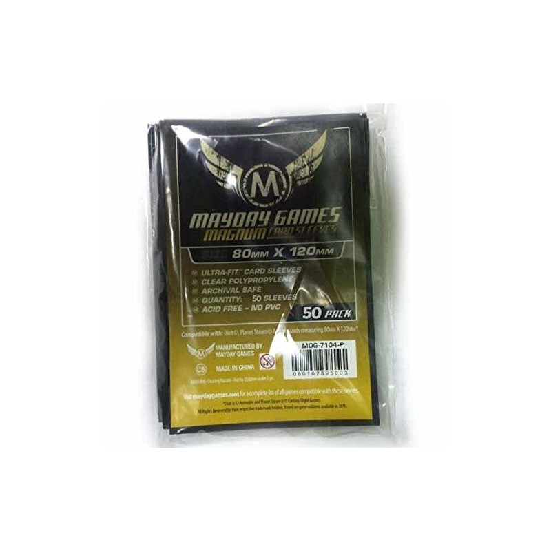 80x120 mm bustine trasparenti MayDay (retro NERO) Premium (50  bustine) MDG7104-P