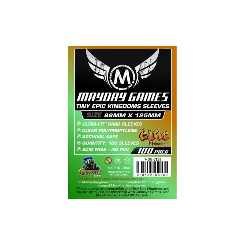 88x125 mm bustine protettive trasparenti MayDay (Tiny Epic Kingdoms) - 100 bustine MDG7129