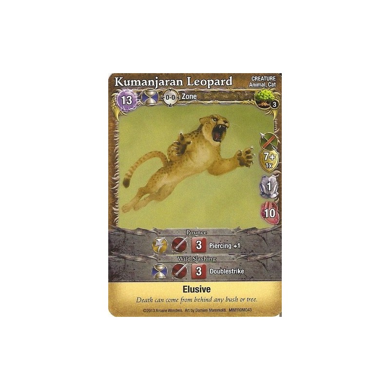Kumanjaran Leopard Promo Card: Mage Wars