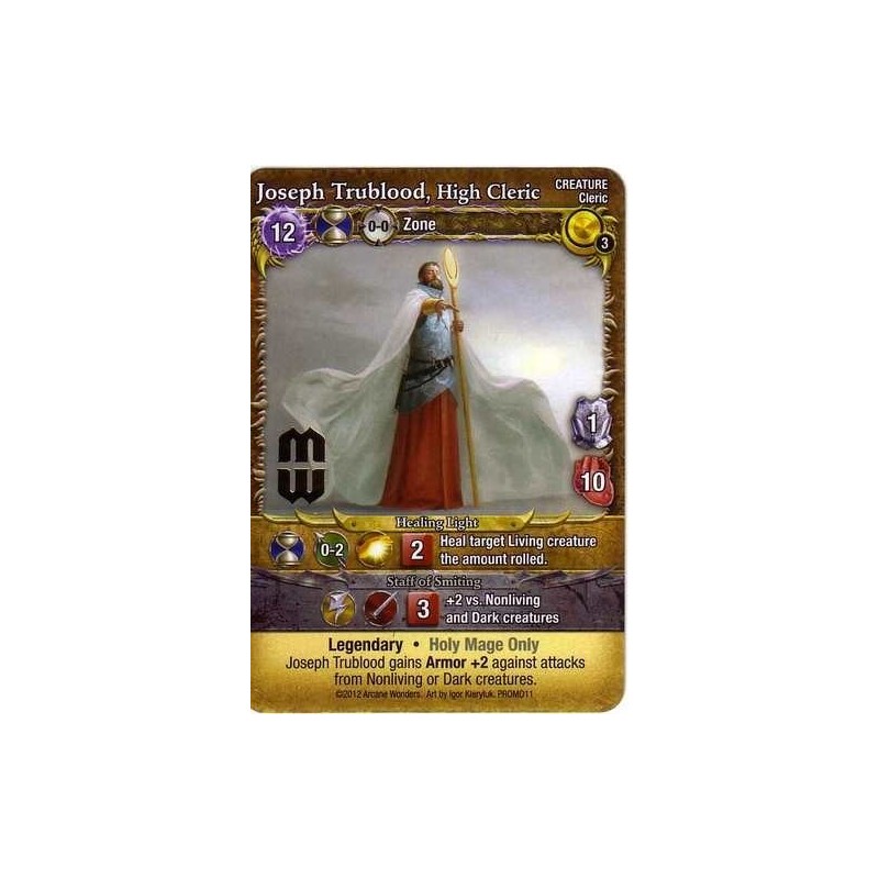 Joseph Trublood, High Cleric Promo Card: Mage Wars