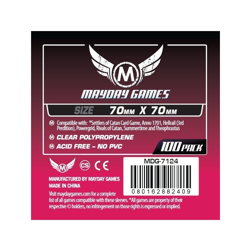 70x70 Bustine protettive trasparenti MayDay MDG7124