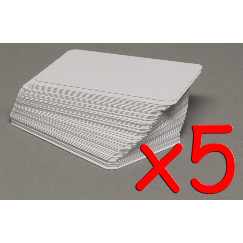 BUNDLE Set carte da gioco piccole bianche (55 pezzi x5)
