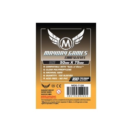 50x75 mm bustine protettive trasparenti MayDay (Sails of Glory) MDG7126