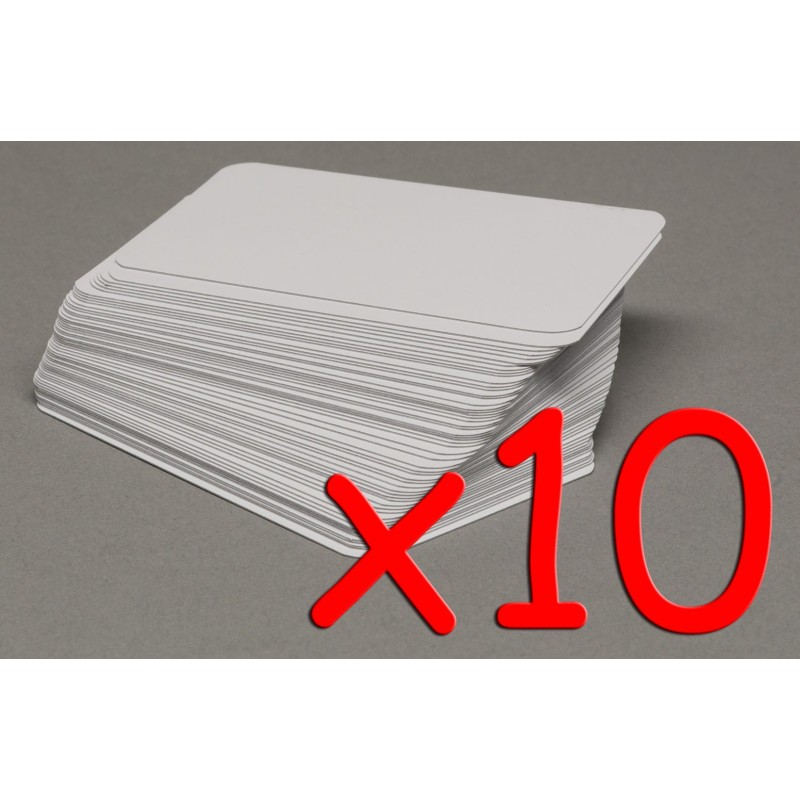 BUNDLE Set carte da gioco piccole bianche (55 pezzi x10)