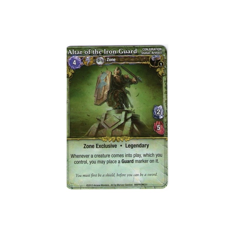 Altar of the Iron Guard Promo Card: Mage Wars