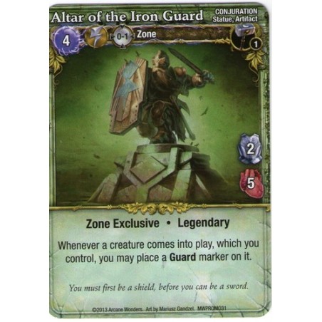 Altar of the Iron Guard Promo Card: Mage Wars