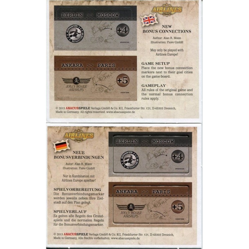 New Bonus Connections: Airlines Europe