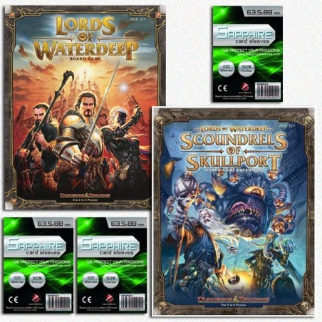 SAFEBUNDLE Lords of Waterdeep + Scoundrels of Skullport + bustine protettive