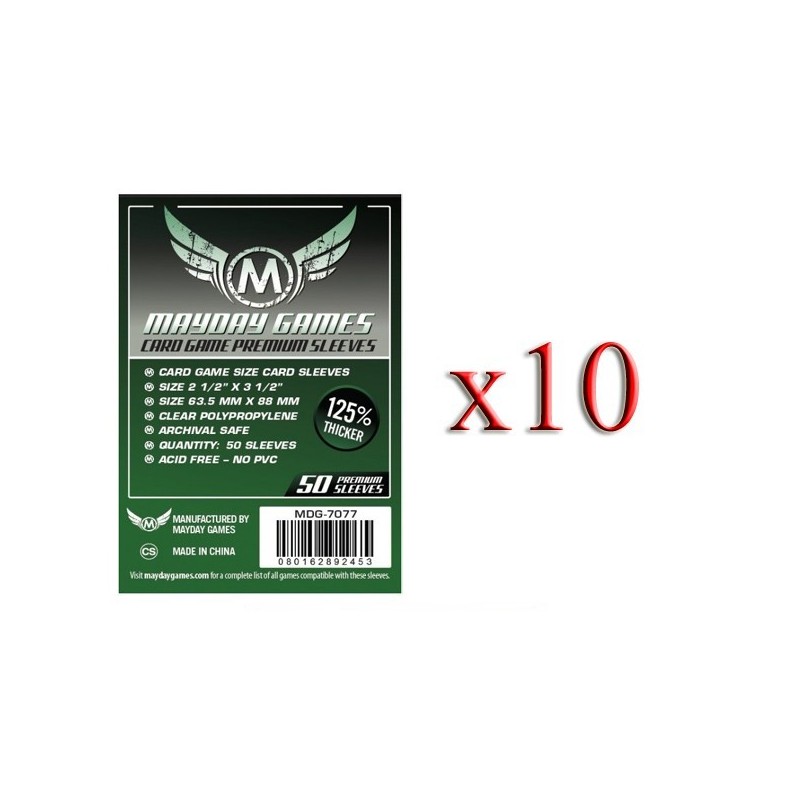 BUNDLE 10 pezzi 63,5x88 mm bustine (Premium "GREEN")  - 50 bustine