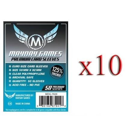 BUNDLE 10 pezzi 59x92 mm bustine (PREMIUM Euro std " BLUE") - 50 bustine