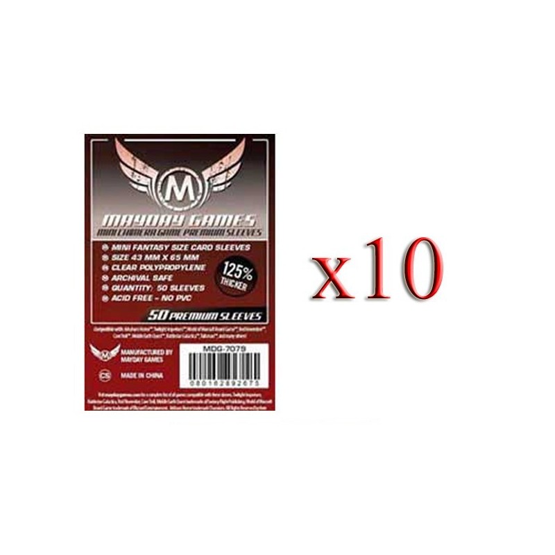 BUNDLE 10 pezzi 43x65 mm bustine (Chimera Premium RED) - 50 bustine