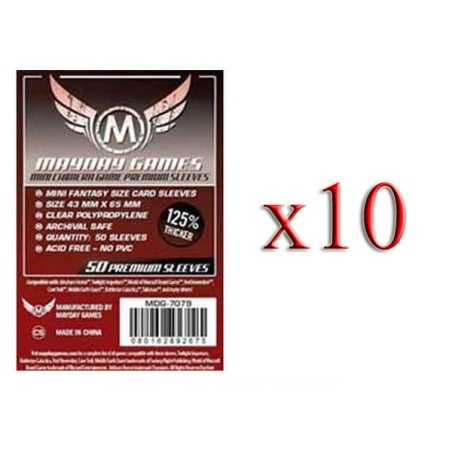 BUNDLE 10 pezzi 43x65 mm bustine (Chimera Premium RED) - 50 bustine