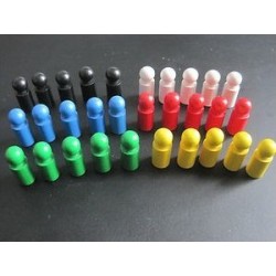 Pedina cilindrica Viola 10x25mm