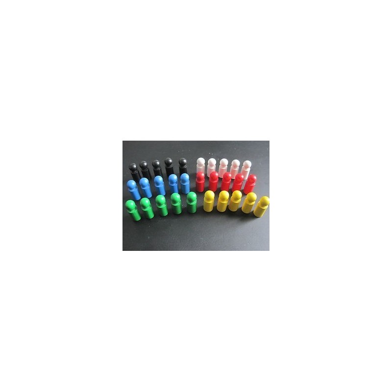 Pedina cilindrica Nera 10x25mm (10 pezzi)