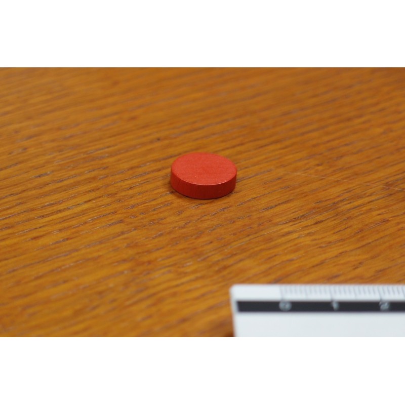 Token rotondo 15x4mm rosso