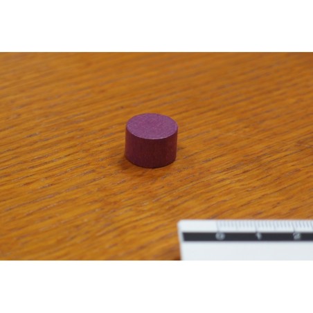 Token cilindrico 15x10mm viola