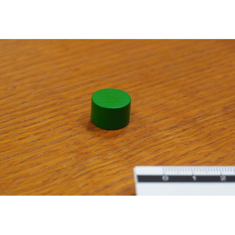 Token cilindrico 15x10mm verde
