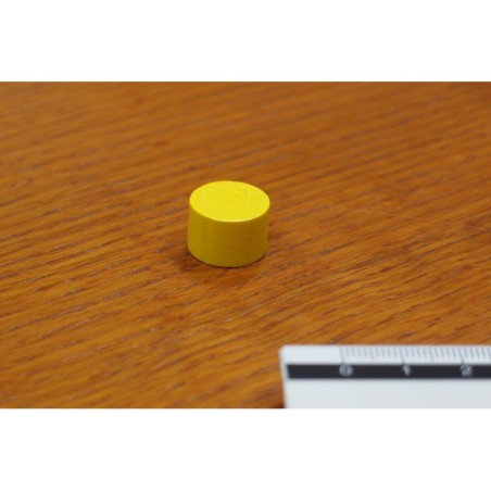 Token cilindrico 15x10mm giallo