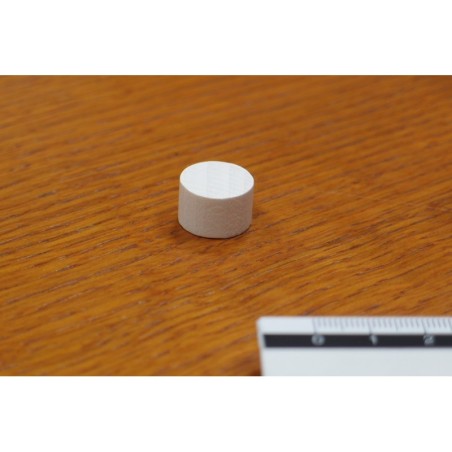 Token cilindrico 15x10mm bianco