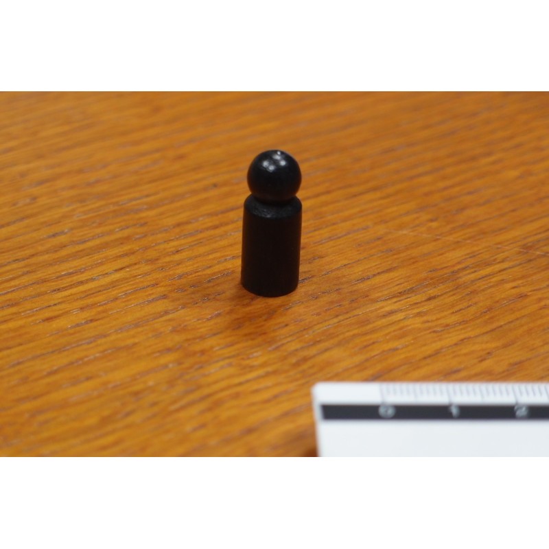 Pedina cilindrica Nera 10x25mm