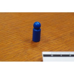 Pedina cilindrica Blu 10x25mm