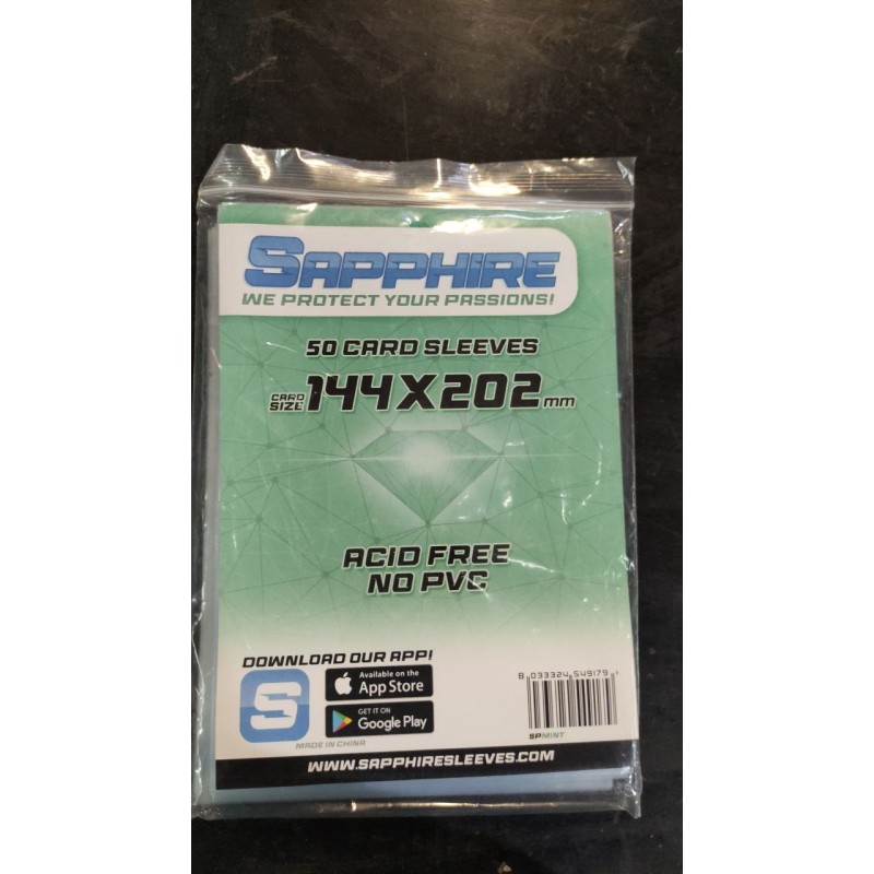144x202 mm bustine protettive trasparenti Sapphire "MINT" (50 bustine)