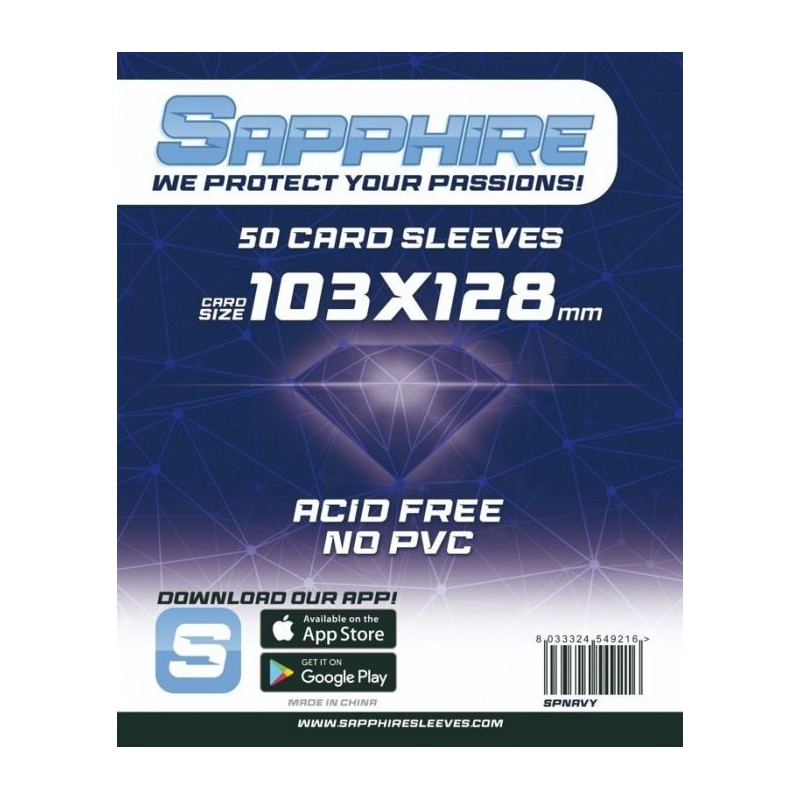103x128 mm bustine protettive trasparenti Sapphire "NAVY" (50 bustine)