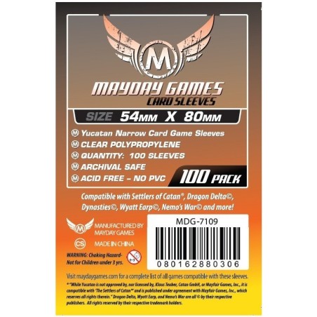 54x80 mm bustine protettive MayDay trasparenti - 100 MDG7109