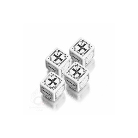 Set dadi Fudge - Bianco, Nero