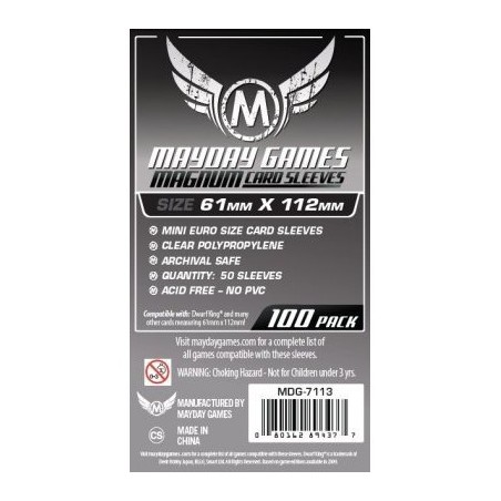 61x112 mm bustine protettive MayDay - 100 bustine MDG7113