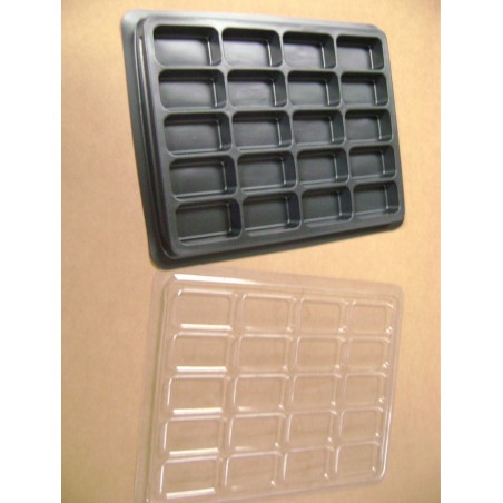Contenitore portapedine a base nera (GMT Counter Tray with Lids)