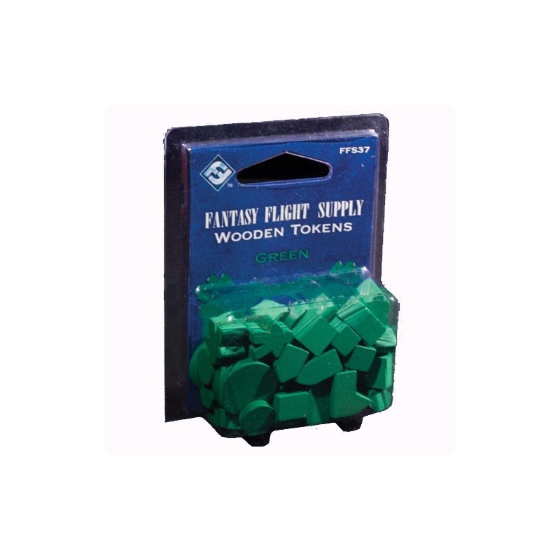 Wooden Gaming Token - Green