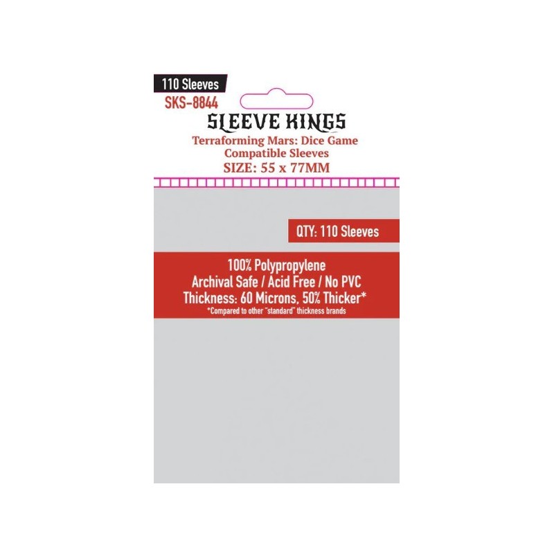 55x77 mm bustine protettive Sleeve Kings Terraforming Mars: The Dice Game (110) - SKS8844