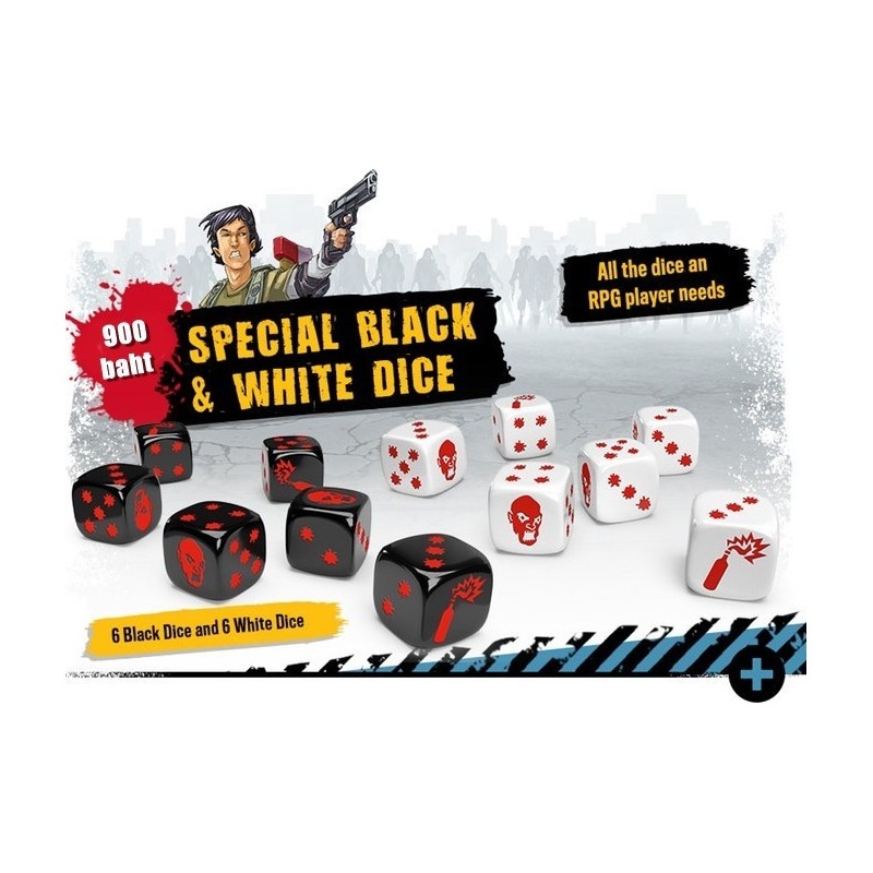 Special Black and White Dice: Zombicide 2nd Ed.